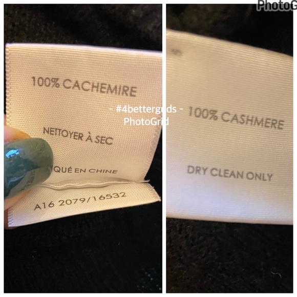 White + Warren 100% Cashmere Distressed Cutouts Fringe Details Sweater MD - LG - Picture 9 of 16